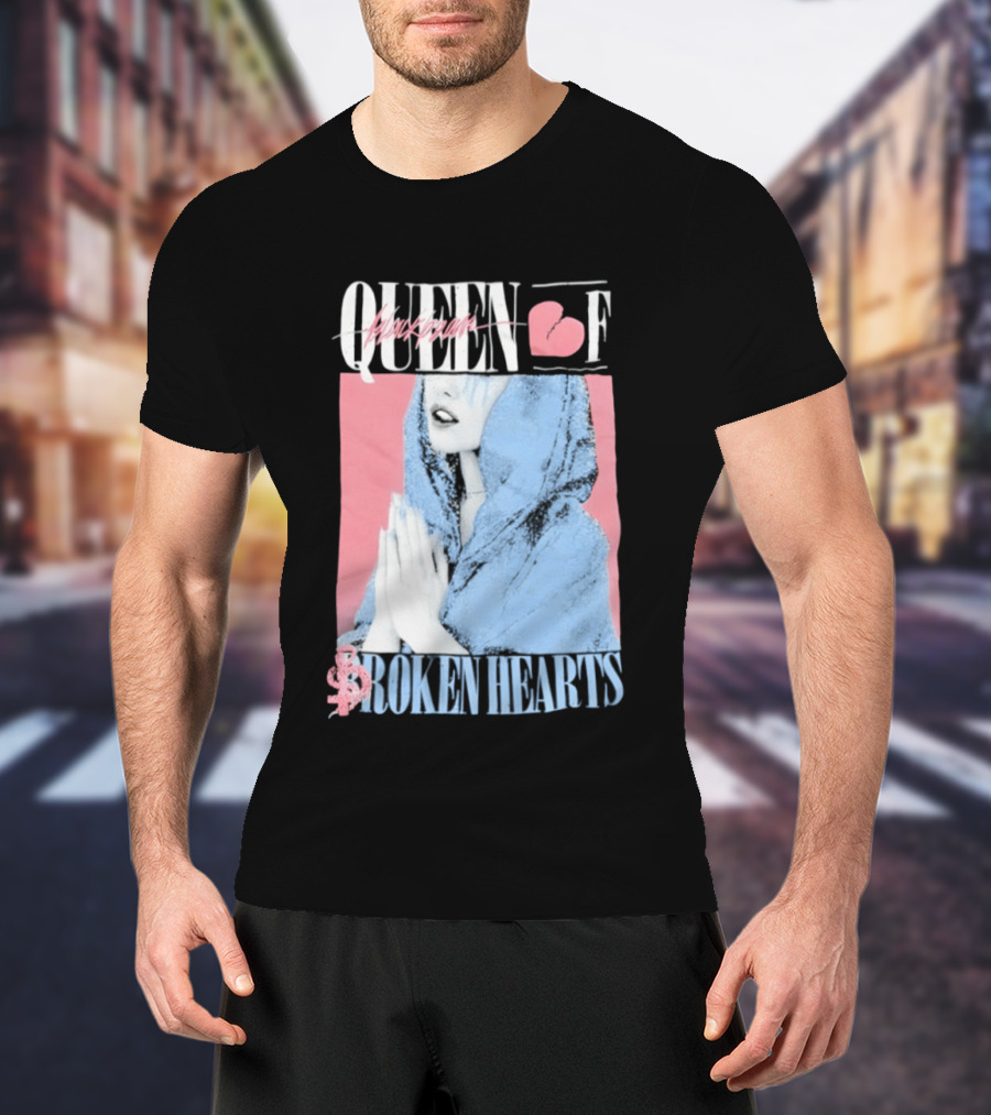 Blackbear Queen Of Broken Hearts Prayer Design With Pink And Blue Aesthetic T-Shirt