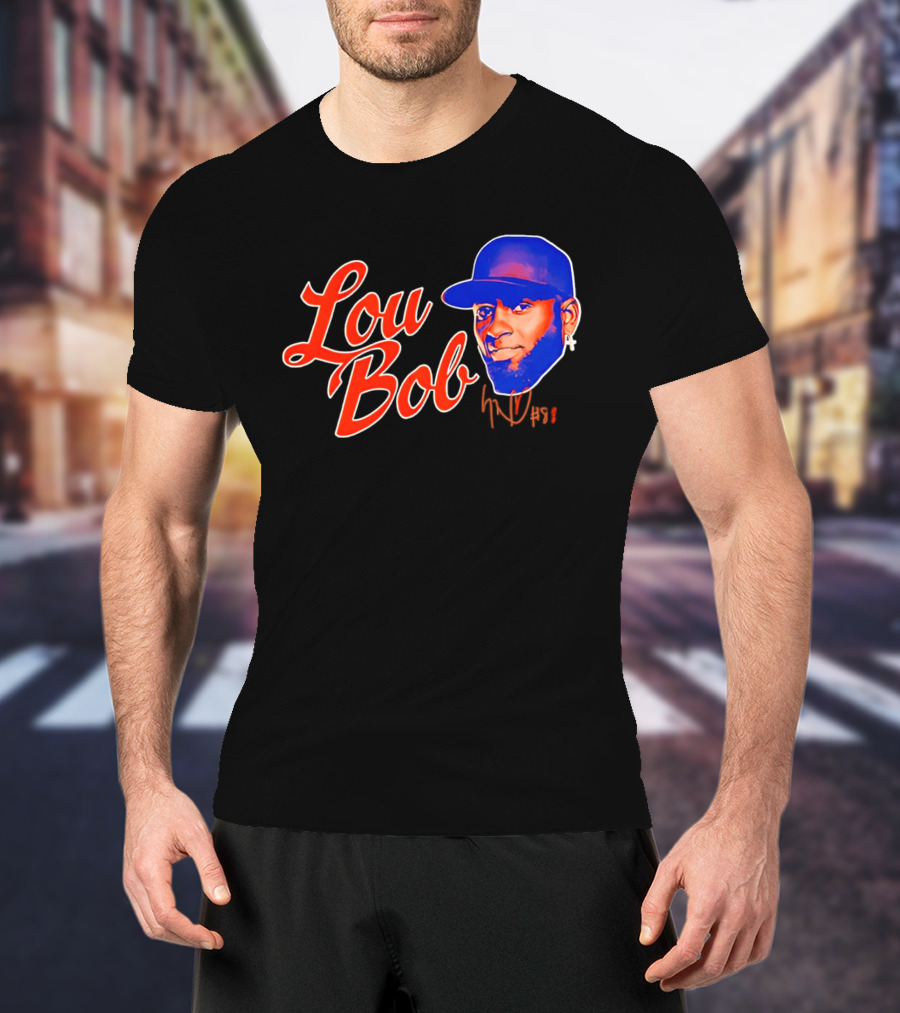Lou Bob Luis Robert Jr New York Mets Big Head T-Shirt