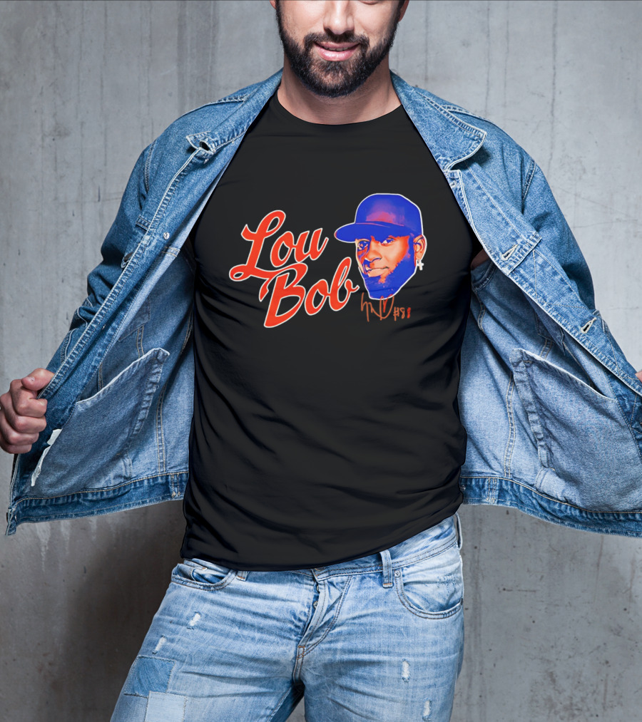 Lou Bob Luis Robert Jr New York Mets Big Head T-Shirt