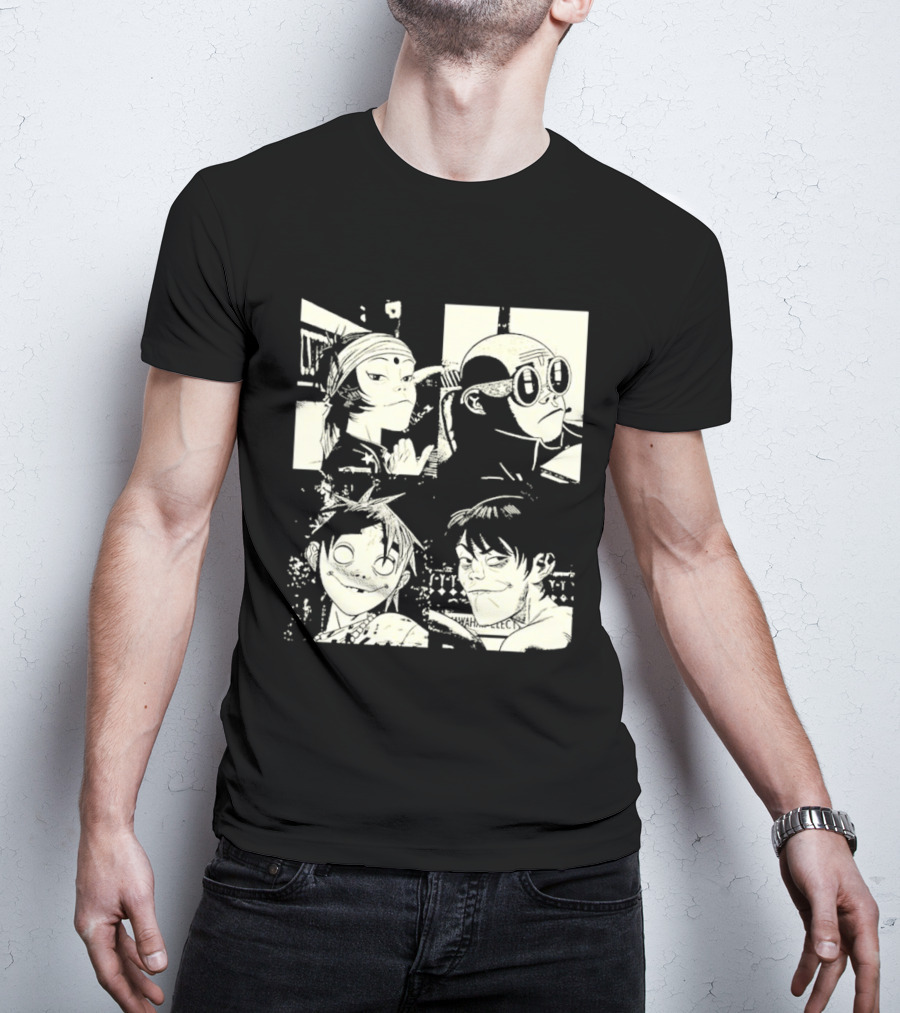 Gorillaz 2D Murdoc Niccals Noodle Russel Hobbs Animation T-Shirt