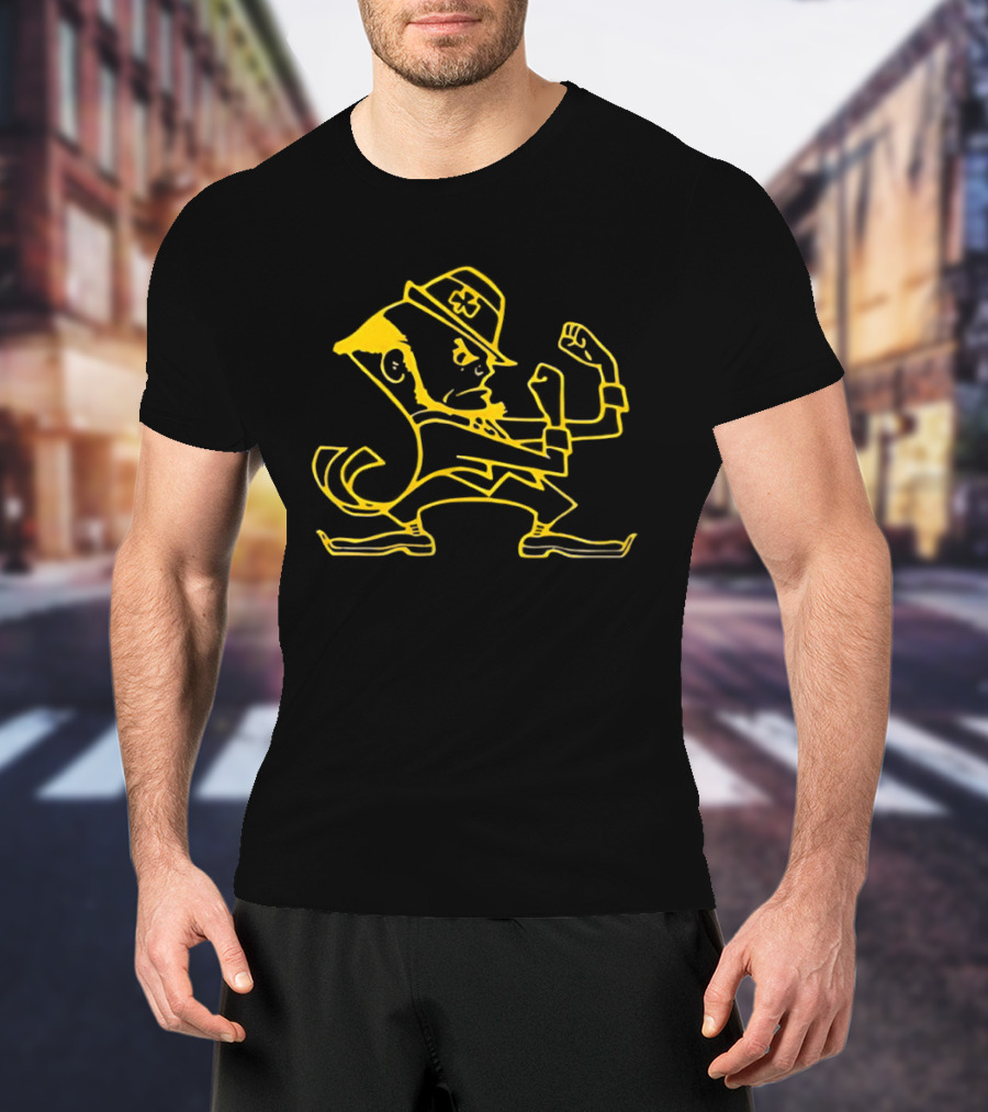 Marcus Freeman Notre Dame Fighting Irish Leprechaun T-Shirt