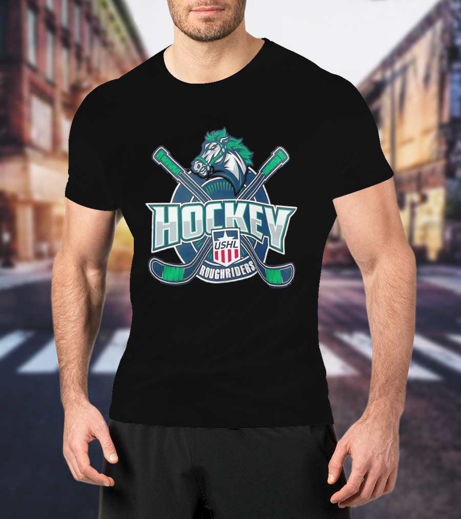 USHL Cedar Rapids RoughRiders Hockey Team T-Shirt