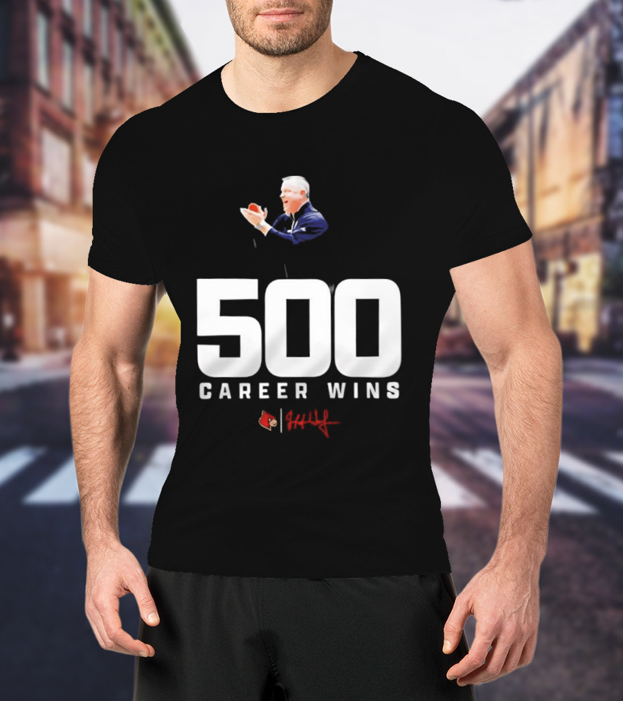 500 Career Wins Coach Jeff Walz Red Cardinals T-Shirt