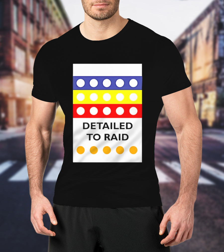 Detailed To Raid Colorful Circle Stripes T-Shirt