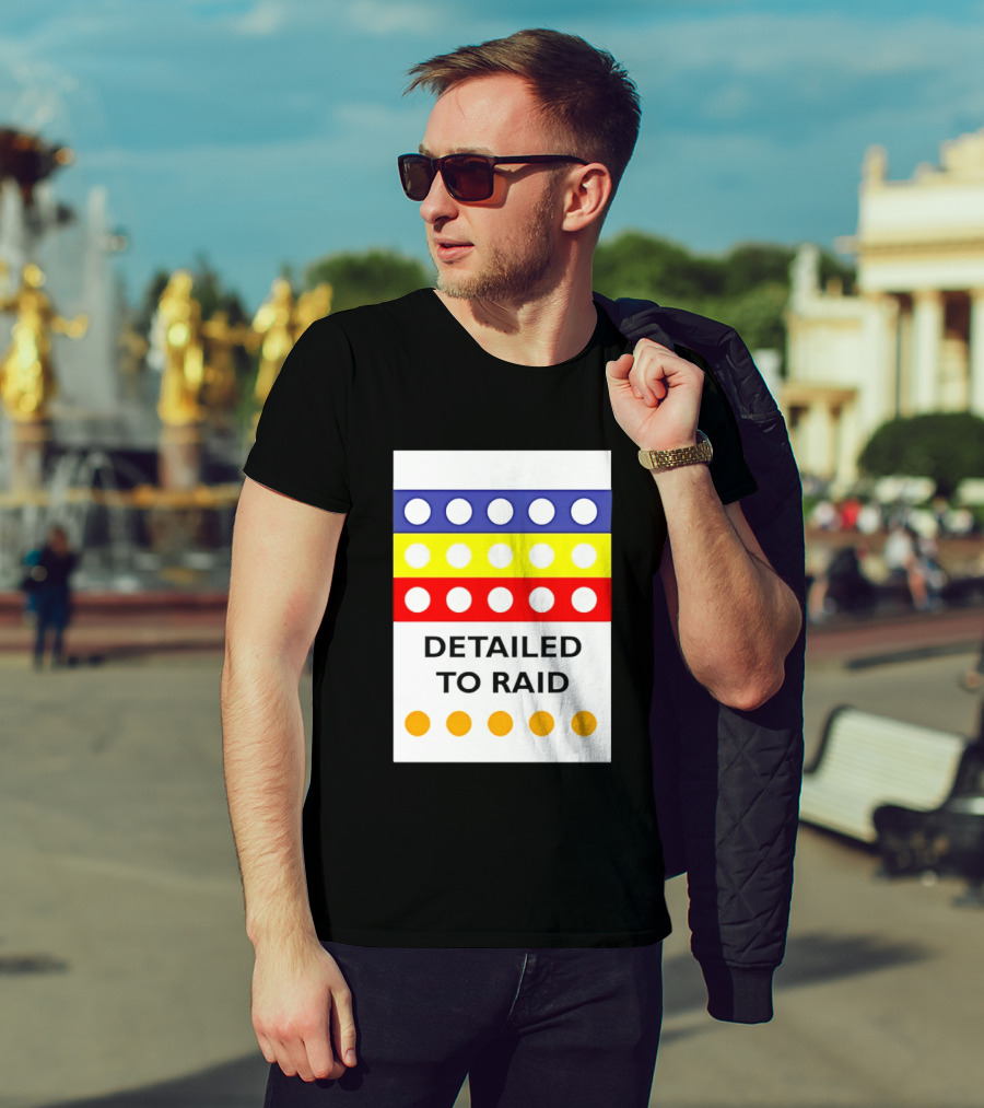 Detailed To Raid Colorful Circle Stripes T-Shirt