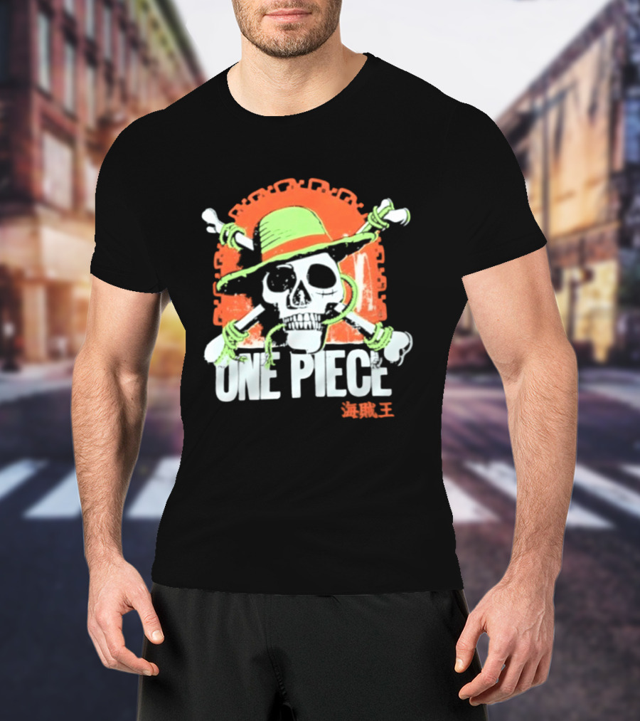 Ripple Junction One Piece Jolly Roger Skull With Hat T-Shirt