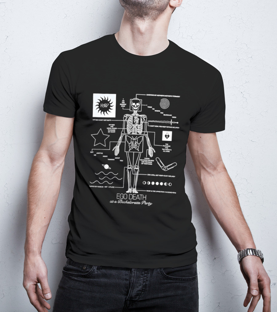 Ego Death Metaphysical Diagram Bachelorette Party Skeleton T-Shirt