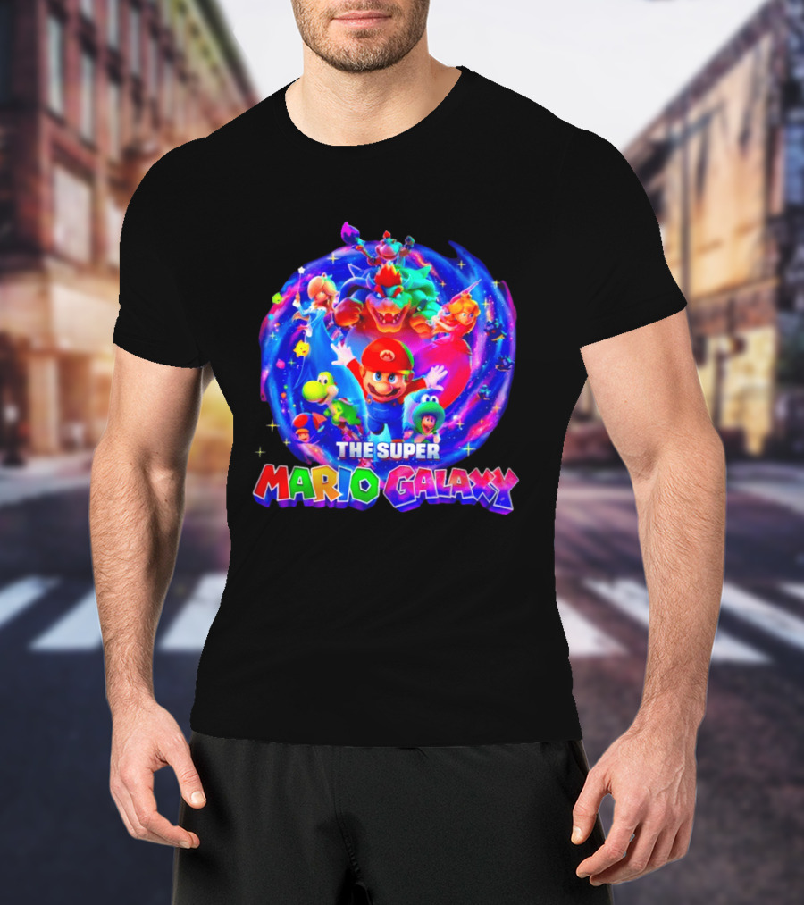 The Super Mario Galaxy Movie Bowser Luigi Peach Yoshi T-Shirt