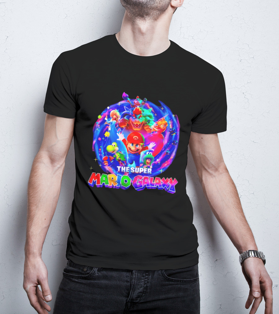 The Super Mario Galaxy Movie Bowser Luigi Peach Yoshi T-Shirt