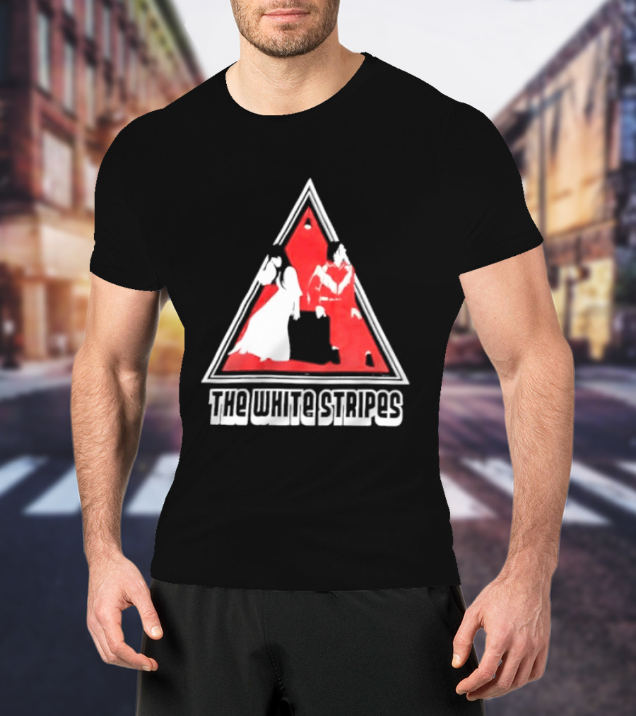 The White Stripes Triangle Red And White Duo T-Shirt