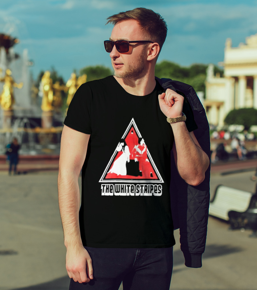 The White Stripes Triangle Red And White Duo T-Shirt
