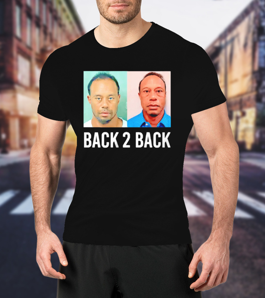 Tiger Woods Back 2 Back Shot Photo Collage T-Shirt