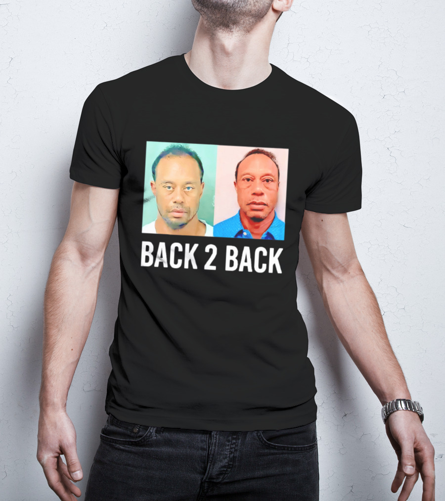 Tiger Woods Back 2 Back Shot Photo Collage T-Shirt