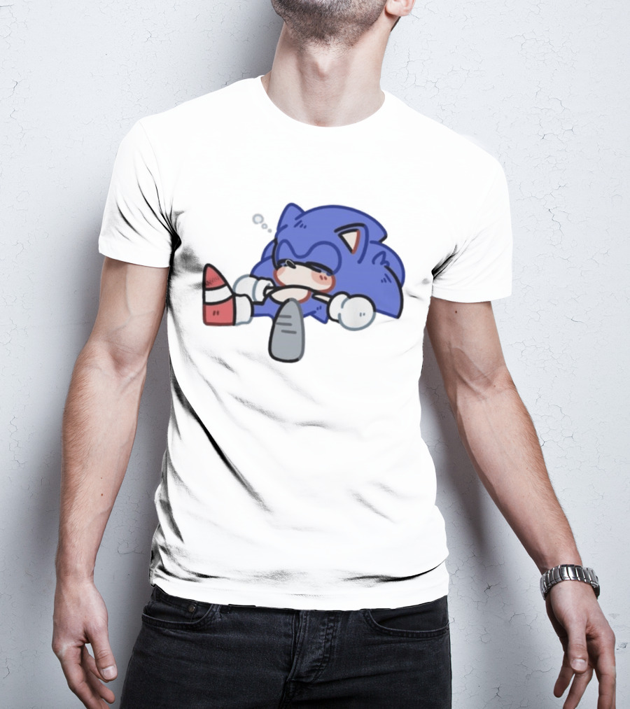 Chibi Sanic The Hedgehog Sleeping Kawaii 2026 T-Shirt