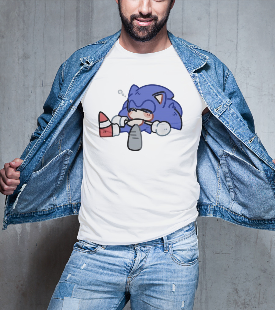 Chibi Sanic The Hedgehog Sleeping Kawaii 2026 T-Shirt