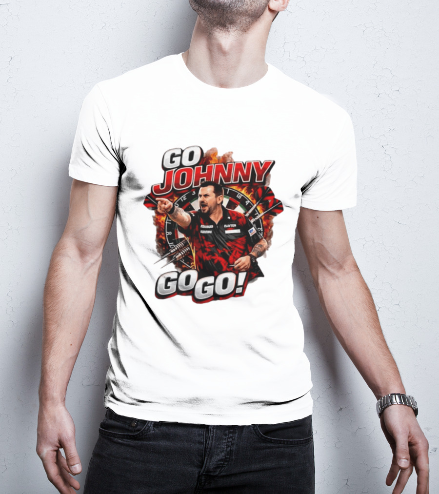 Go Johnny Go Go Jonny Clayton Darts Player Action T-Shirt