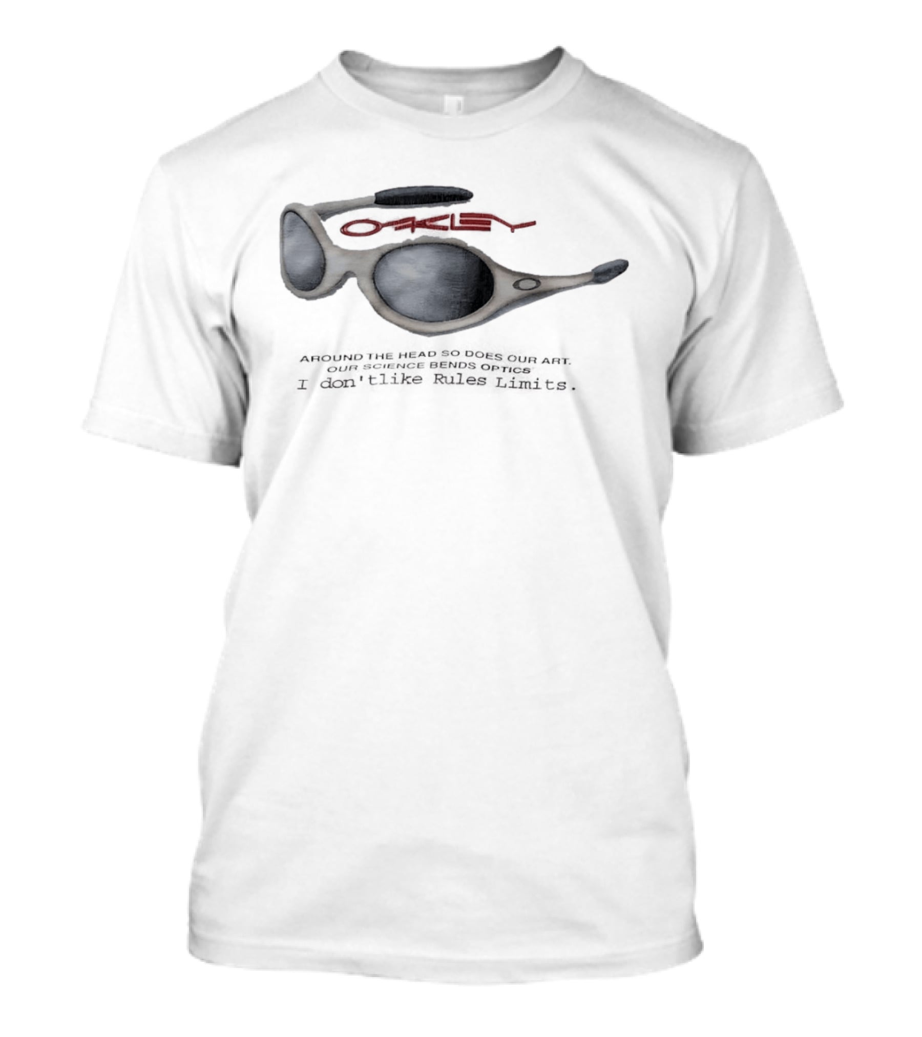 Oakley Sunglasses Bends Optics Science No Rules Limits T-Shirt