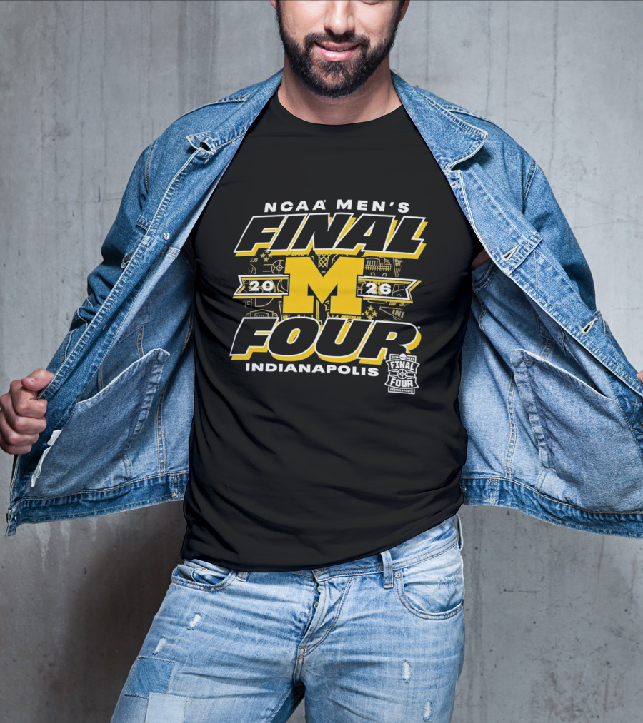2026 NCAA Men's Final Four Michigan Wolverines Indianapolis T-Shirt