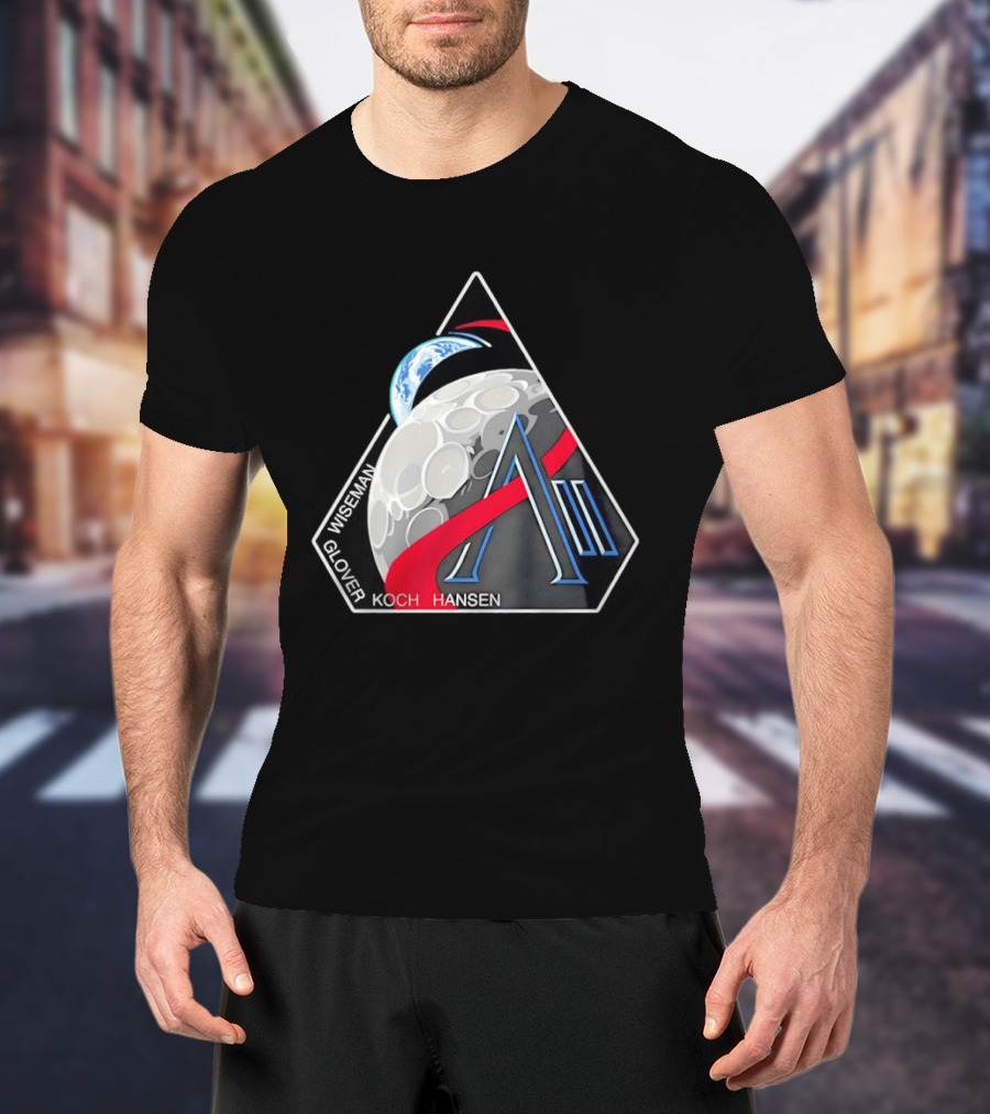 NASA Artemis II Astronaut Crew Glover Wiseman Koch Hansen Moon Mission T-Shirt