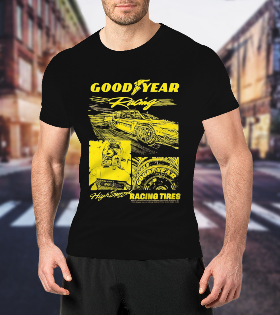 Goodyear Racing High Speed Racing Tires Panels T-Shirt