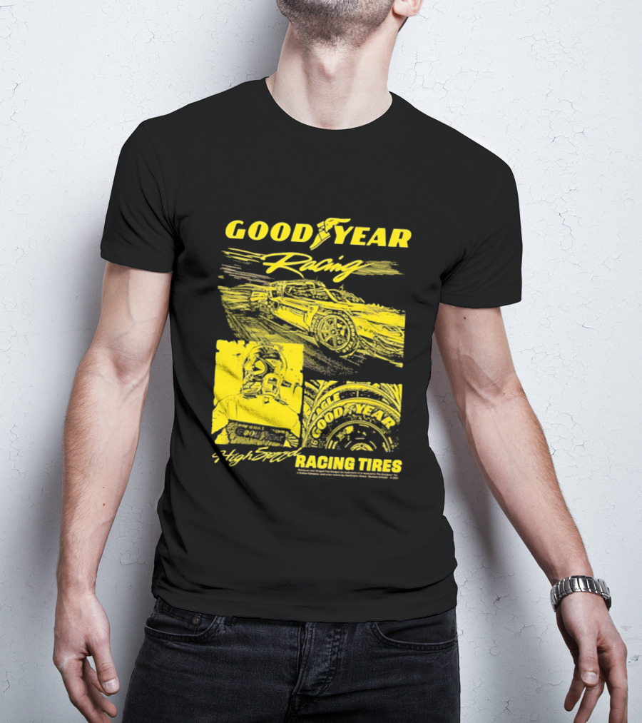 Goodyear Racing High Speed Racing Tires Panels T-Shirt