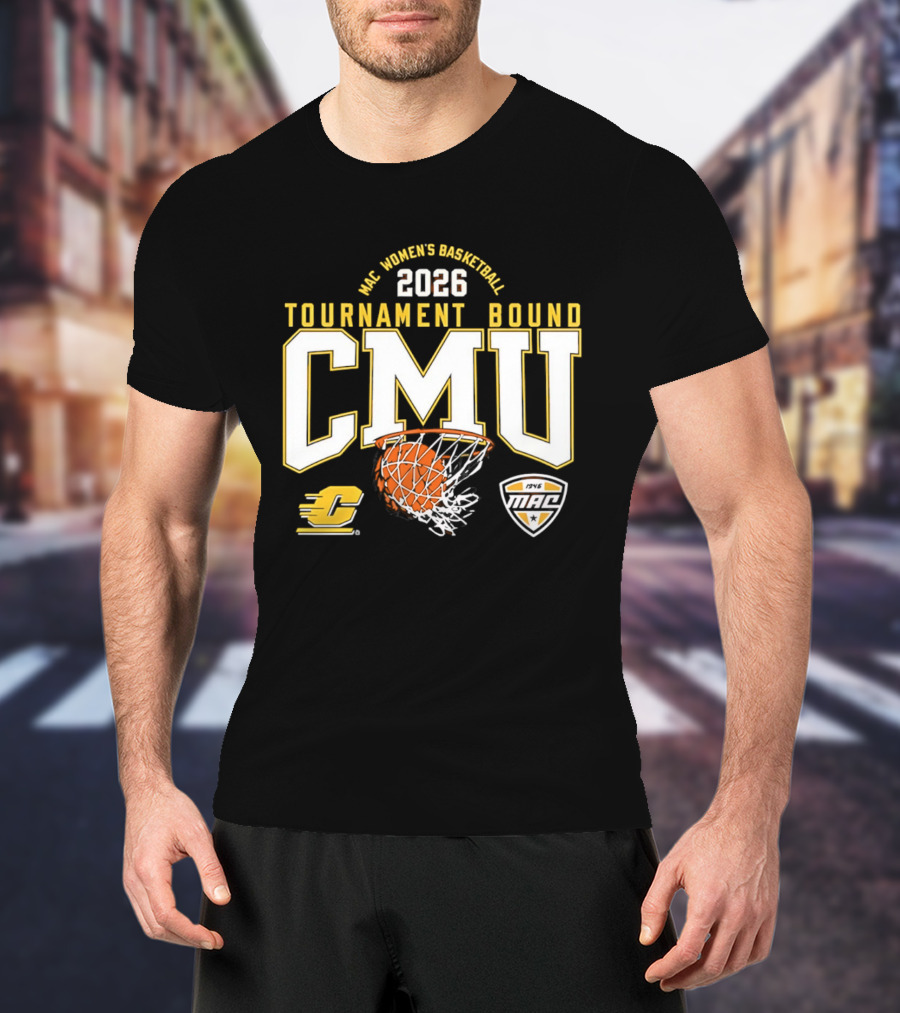 MAC Women's Basketball 2026 Tournament Bound CMU T-Shirt
