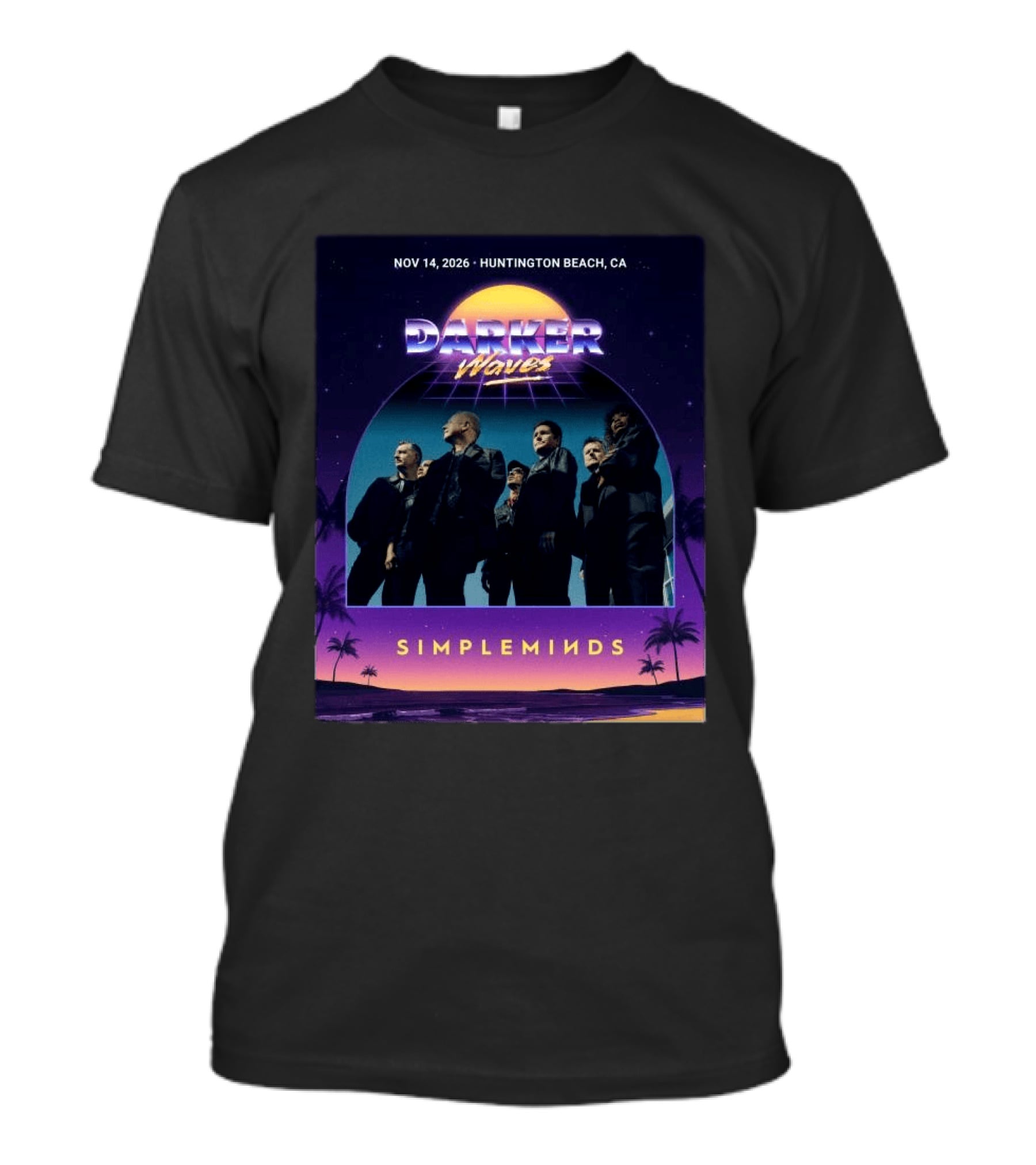 Darker Waves Festival 2026 Simple Minds Full Lineup Huntington Beach November 14 T-Shirt