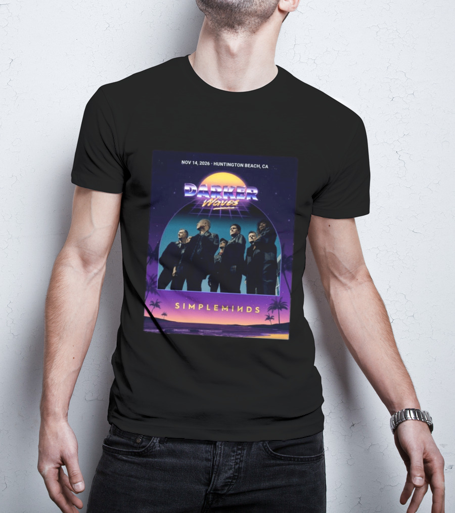 Darker Waves Festival 2026 Simple Minds Full Lineup Huntington Beach November 14 T-Shirt