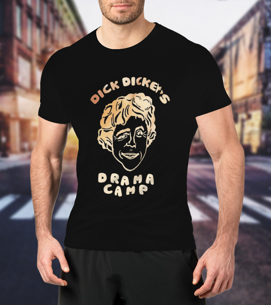 Dick Dickey's Drama Camp Funny Character Sketch Face T-Shirt