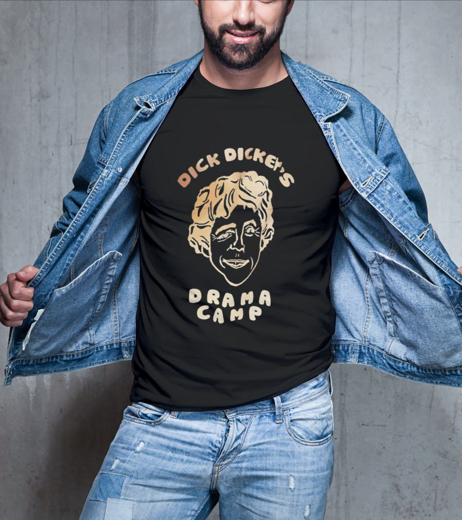 Dick Dickey's Drama Camp Funny Character Sketch Face T-Shirt
