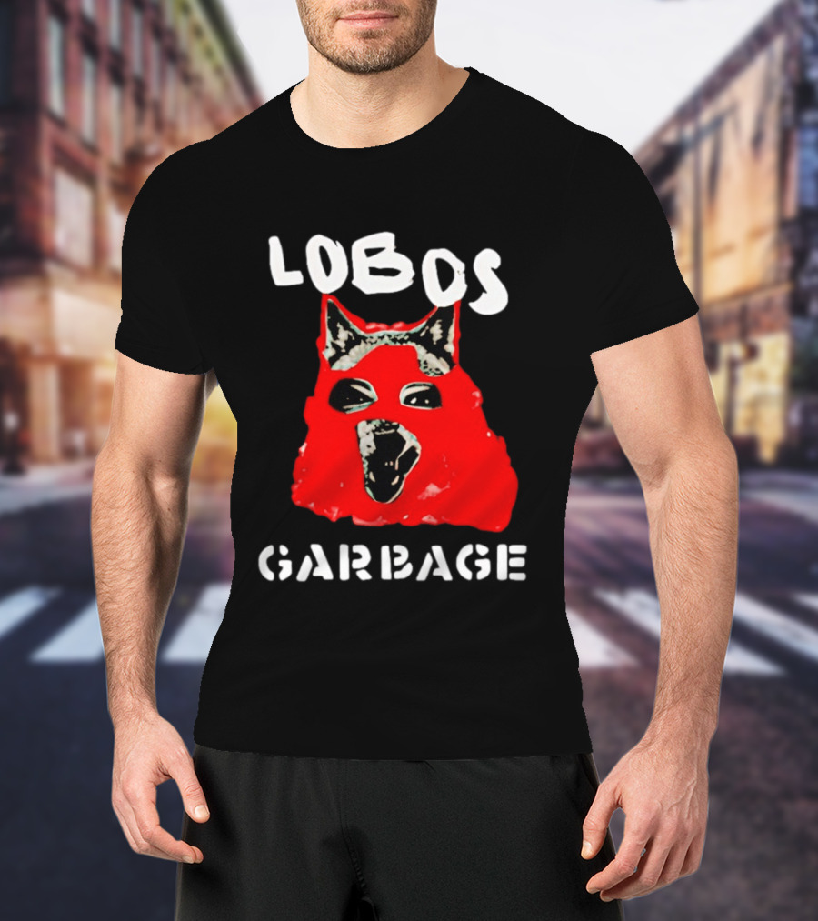 Lobos Dog Red Face Garbage T-Shirt