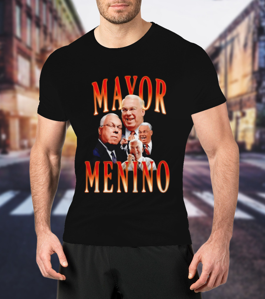 Mayor Menino Collage Of Smiling Expressions T-Shirt