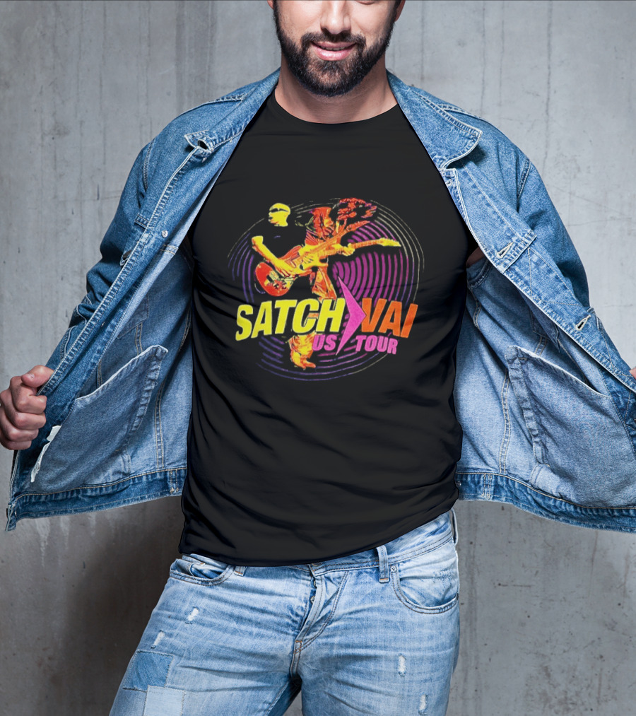 Satch Vai US Tour Electric Guitarist Spiral T-Shirt