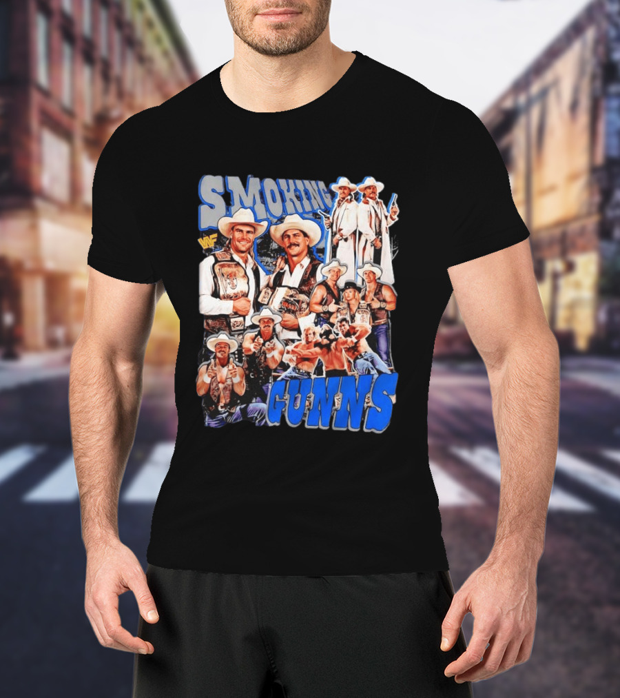 Smoking Guns Bart Gunn And Billy Gunn WWF Cowboys Champions T-Shirt