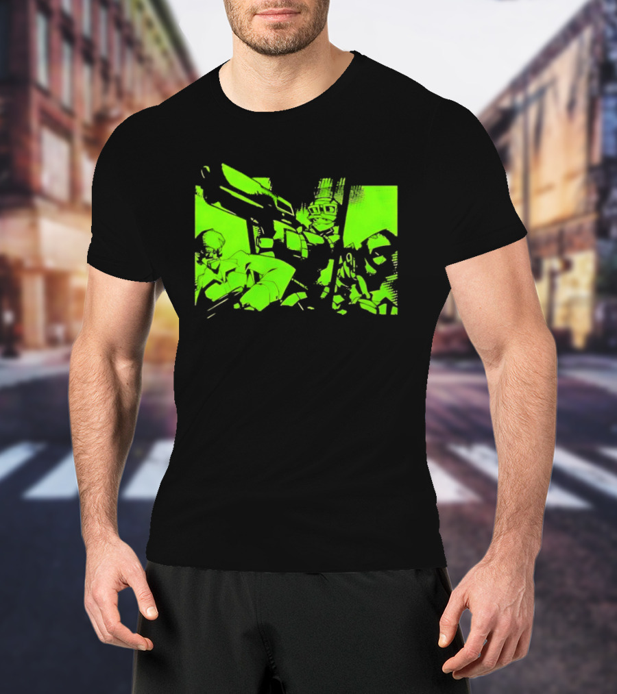 TimeSplitters Green Video Game Characters Neon T-Shirt