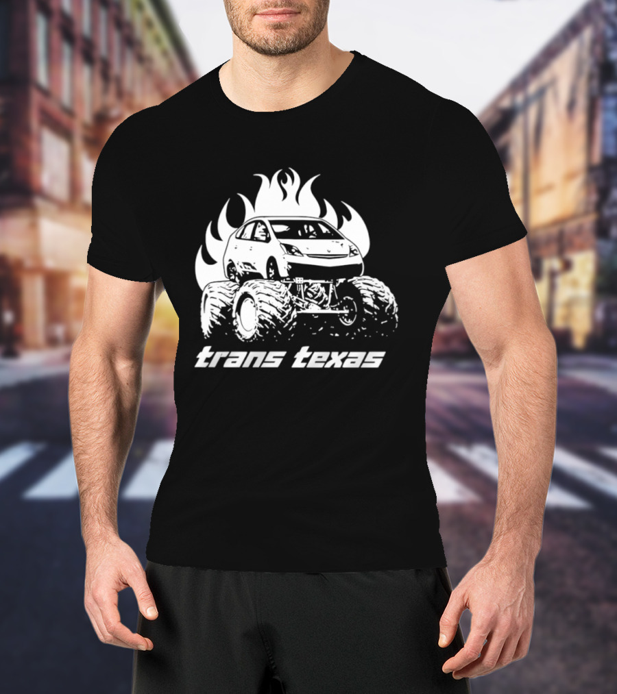 Trans Texas Monster Truck Fiery Off Road Power T-Shirt