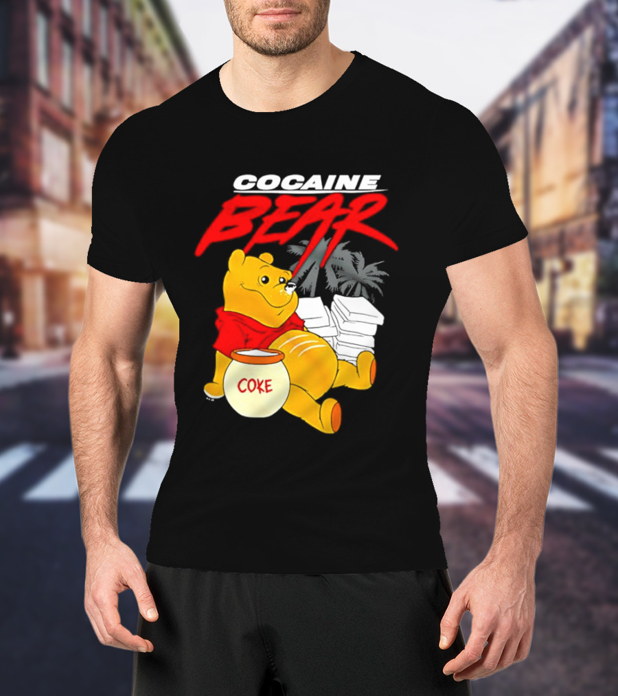 Winnie The Pooh Cocaine Bear Coke Honey Pot T-Shirt