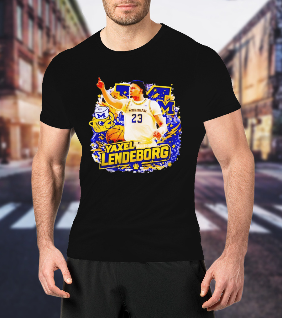 Yaxel Lendeborg Michigan Wolverines Basketball Player 23 Fans Collection T-Shirt