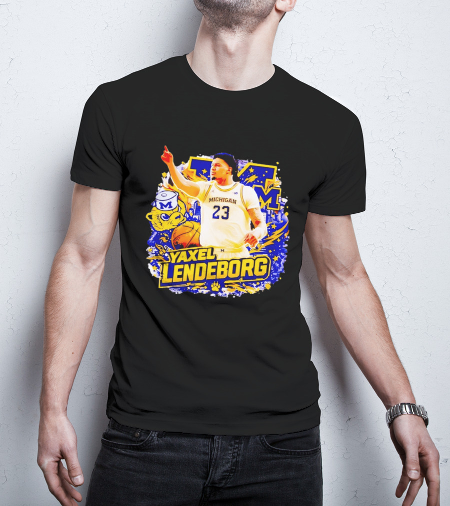 Yaxel Lendeborg Michigan Wolverines Basketball Player 23 Fans Collection T-Shirt