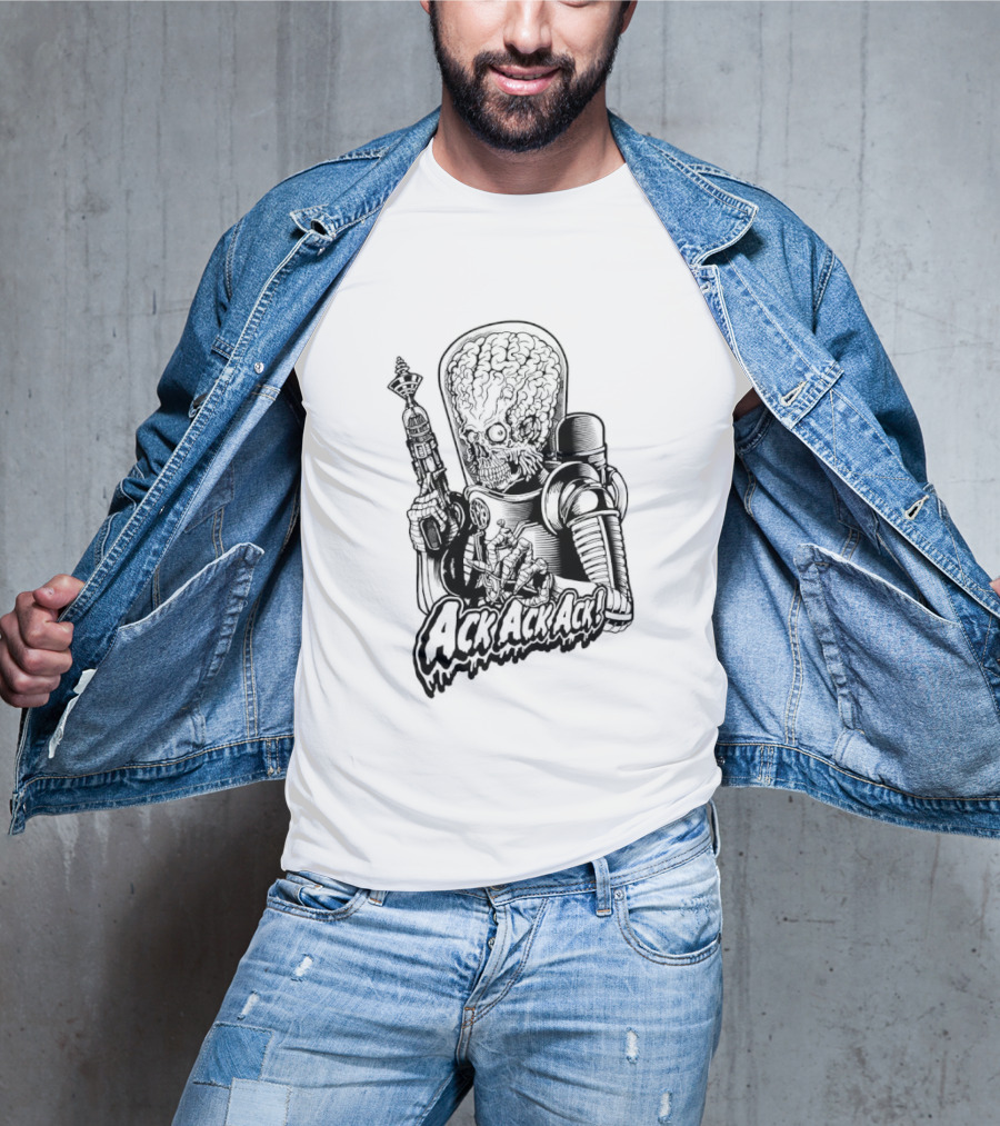 Ack Blanca Mars Attacks Alien Retro Sci Fi T-Shirt