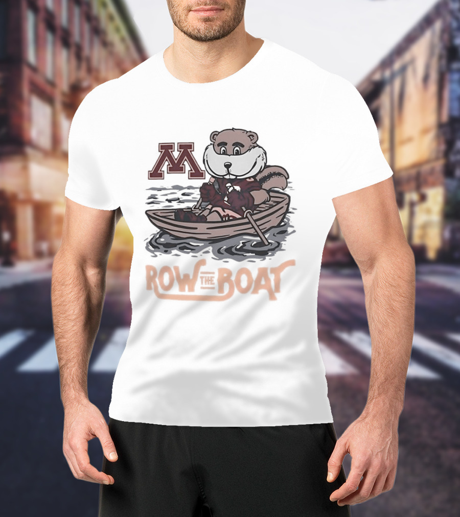 Minnesota Golden Gophers Goldy Gopher Row The Boat M T-Shirt