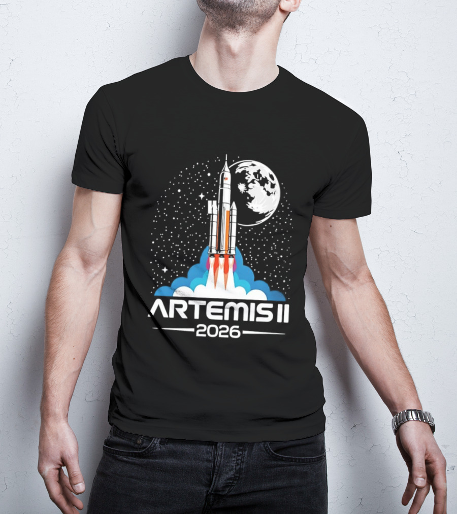 Artemis II 2026 NASA Moon Rocket Mission T-Shirt