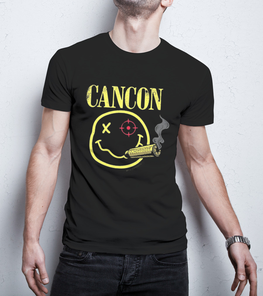 CANCON Smiley Wraithworks Target Smoking Round T-Shirt