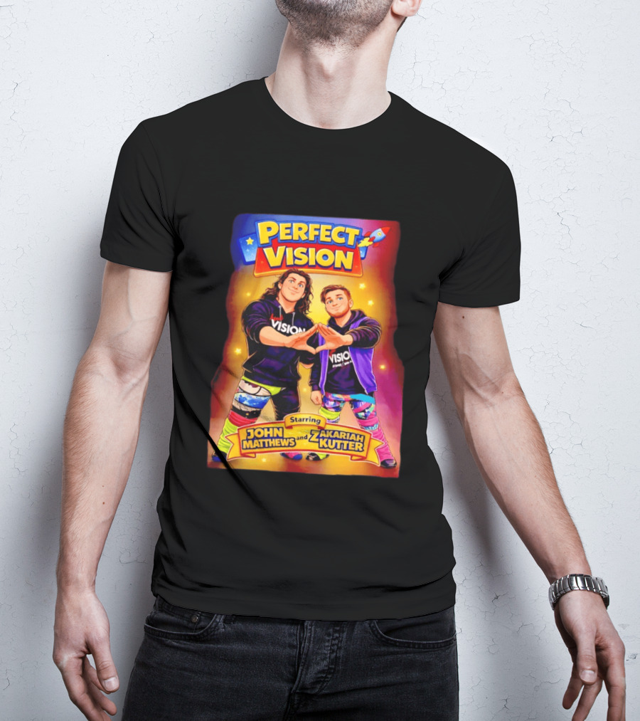 Perfect Vision Starring John Matthews And Zakariah Kutter Rocket T-Shirt