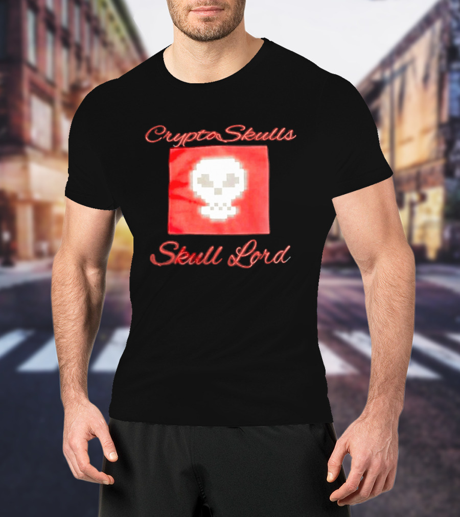 Crypto Skulls Skull Lord Pixel T-Shirt