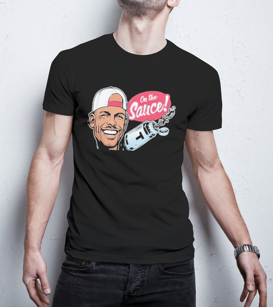 Joey Swoll On The Sauce Smiling Cartoon Character With Salt Shaker T-Shirt
