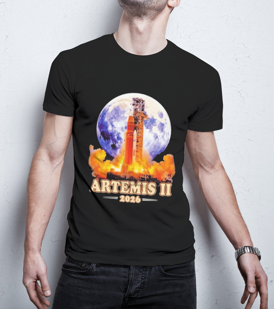 Artemis II Rocket Launch 2026 Moon Exploration T-Shirt