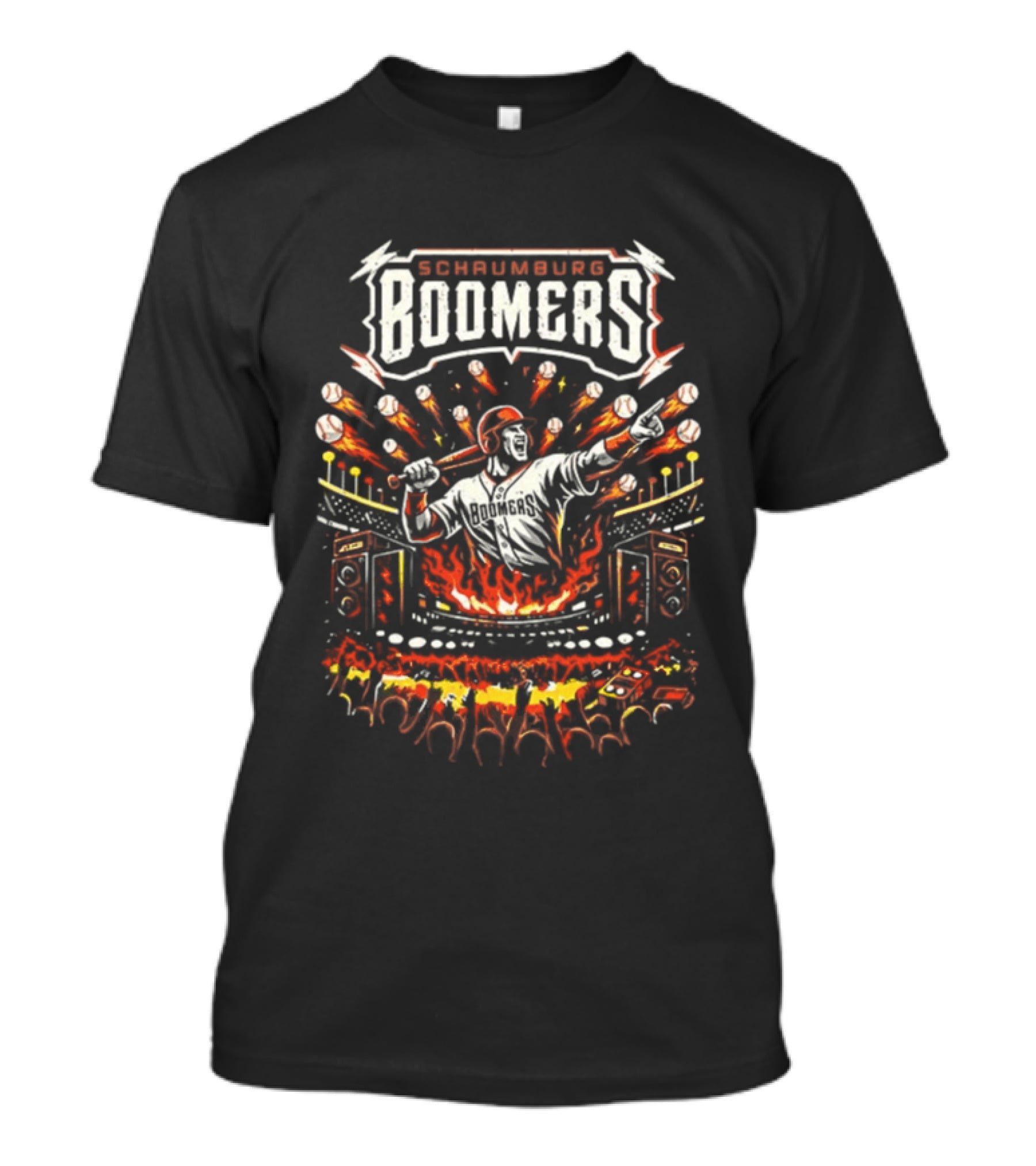 Boomers Baseball Rock Tour 2026 Stadium Concert Explosion T-Shirt