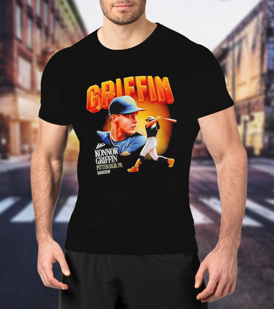Griffin Pittsburgh Debut Konnor Baseball Shortstop Collage T-Shirt