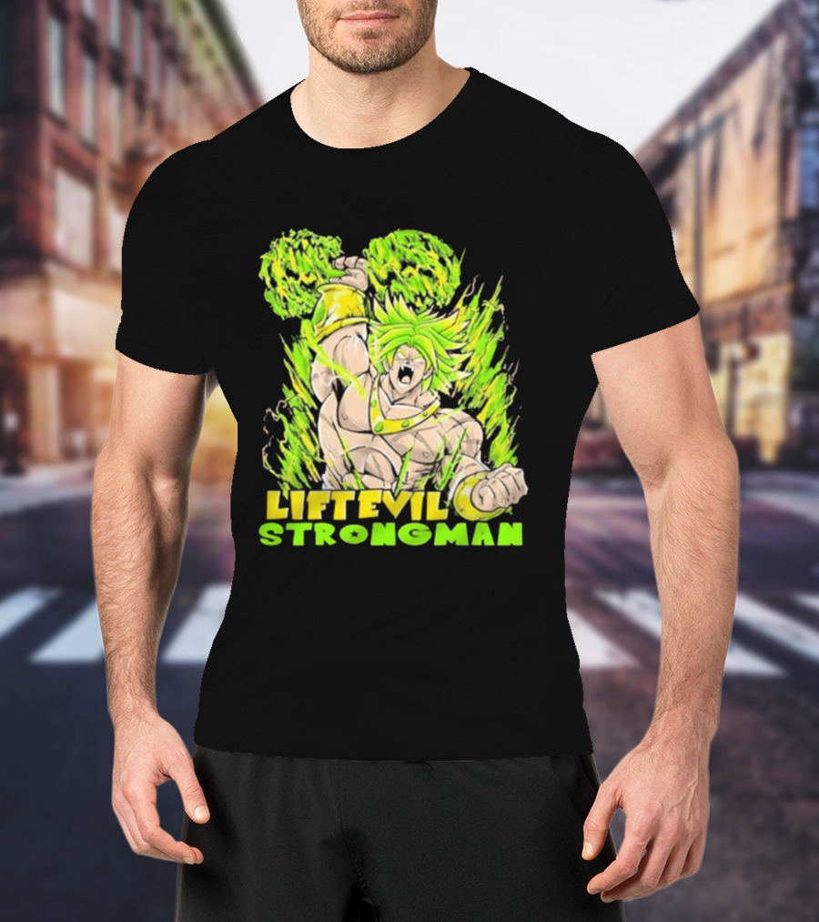 Dragon Ball Z Lift Evil Strongman Broly Power Lifting T-Shirt